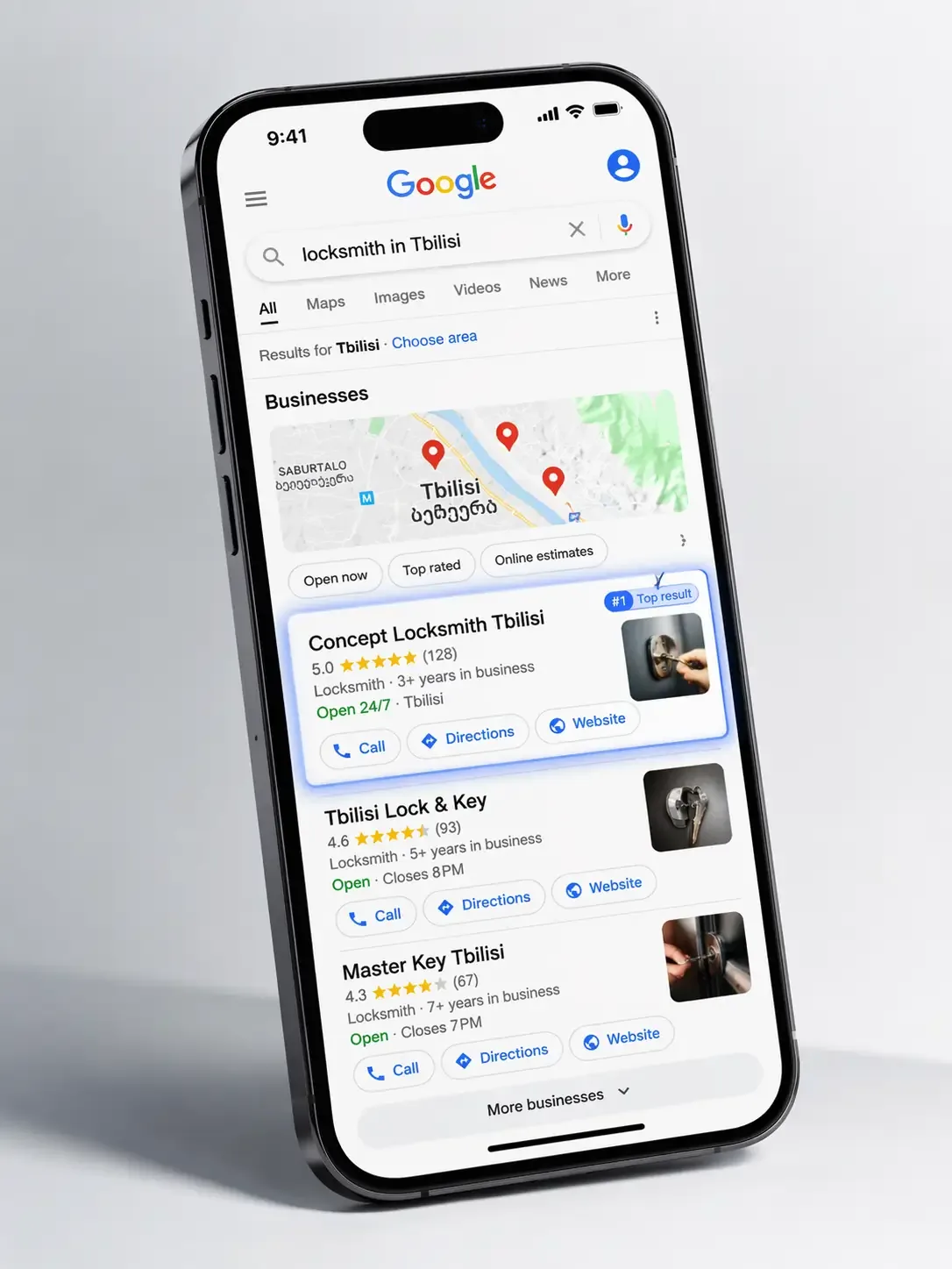Google პირველ გვერდზე გამოჩენა